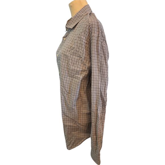 Culturata Shirt Men XXL (18.5) Blue Check Plaid Tailored Fit Dress Italy Cotton - Picture 2 of 4